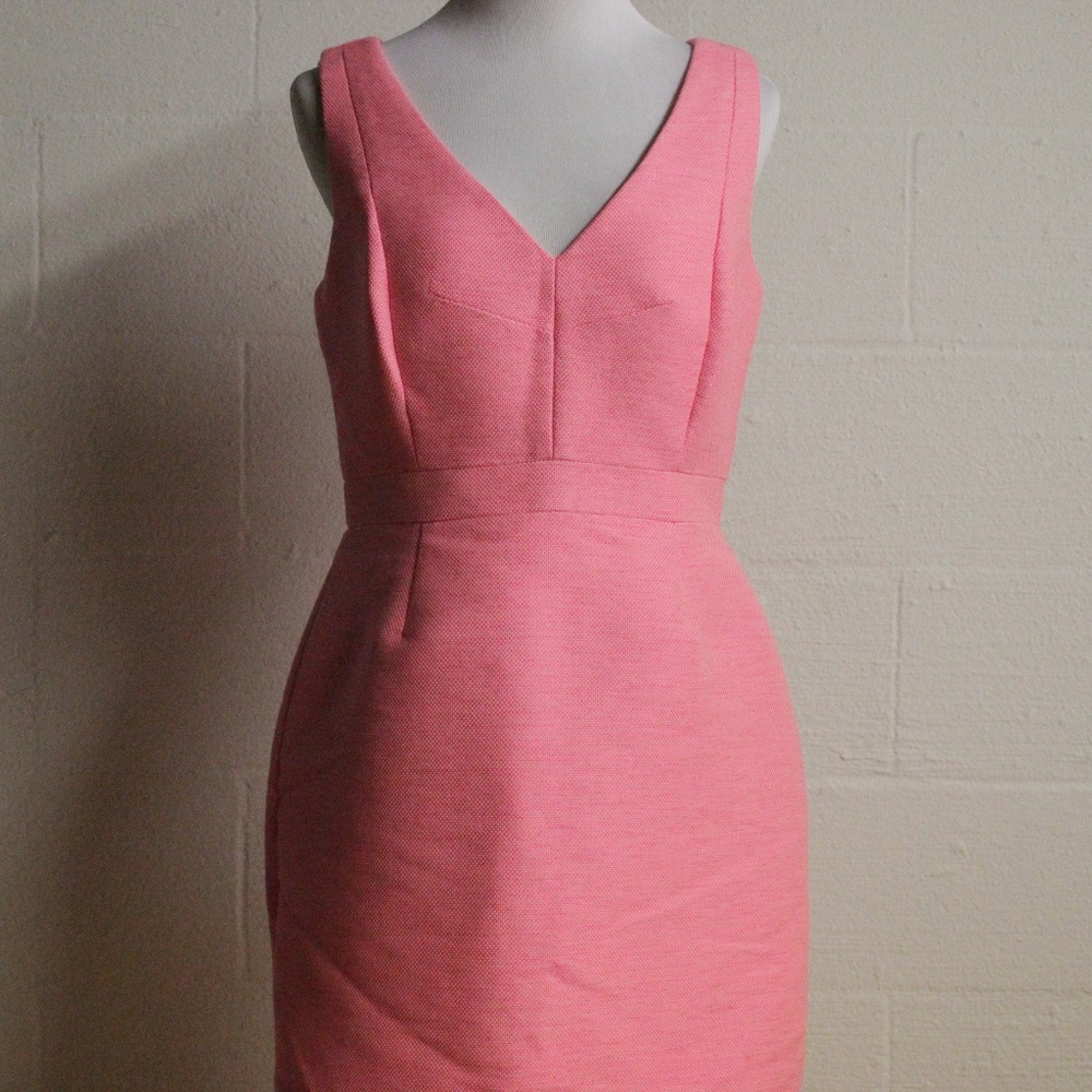 JCrew》 8 Hot Pink textured Dress